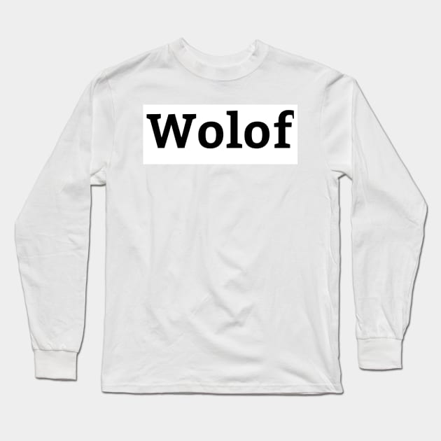 Wolof Long Sleeve T-Shirt by Tony Cisse Art Originals